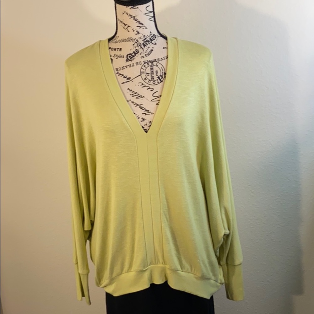 NWT Anthropologie Eri & Ali Lime Green Sweater